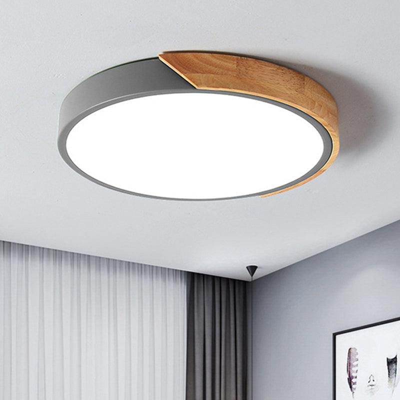 Contemporary Round Flush Mount LED Ceiling Light Fixture - Rebooters