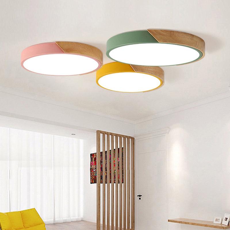 Contemporary Round Flush Mount LED Ceiling Light Fixture - Rebooters