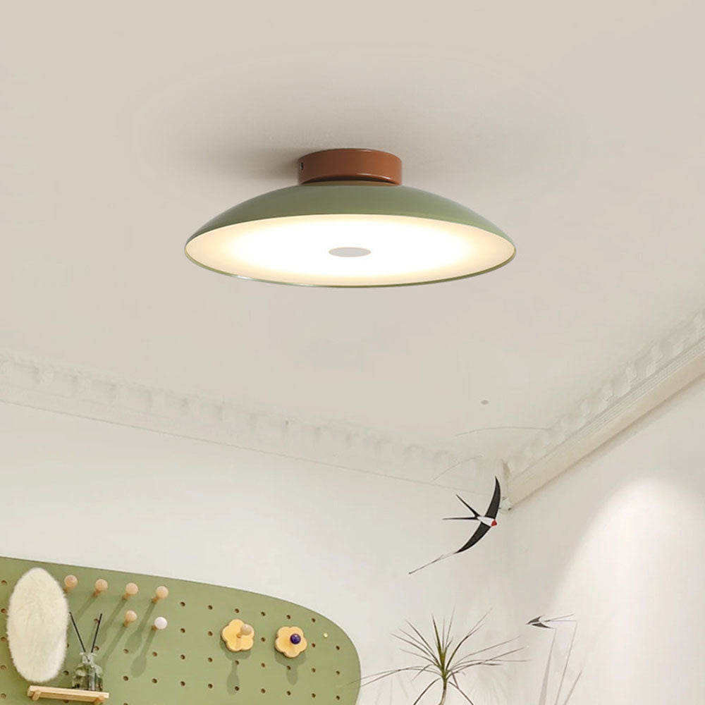 French Cream Iron Led Ceiling Lamp With 3 Color Options - Rebooters