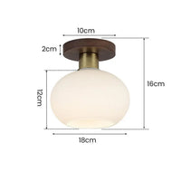 White Spherical Corridor Ceiling Light for Modern Spaces - Rebooters