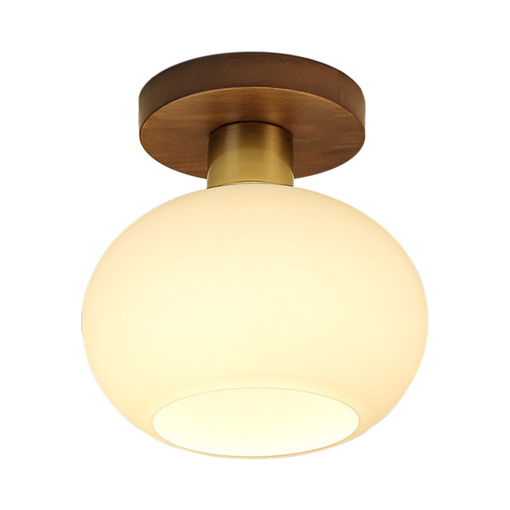 White Spherical Corridor Ceiling Light for Modern Spaces - Rebooters