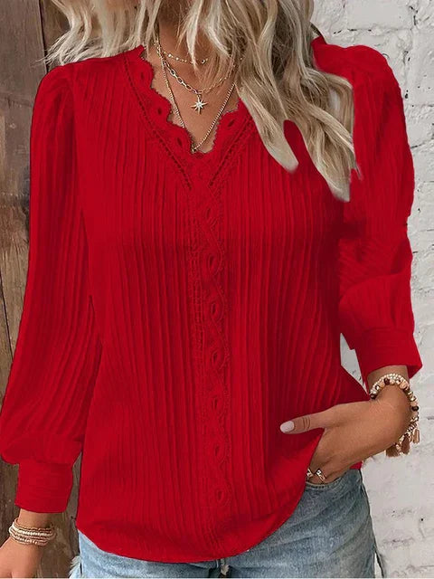 Cozy Solid Colored Tops For Women - Casual Fall Style - Rebooters