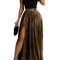 Elegant Pleated Maxi Skirt for Effortless Style - Rebooters