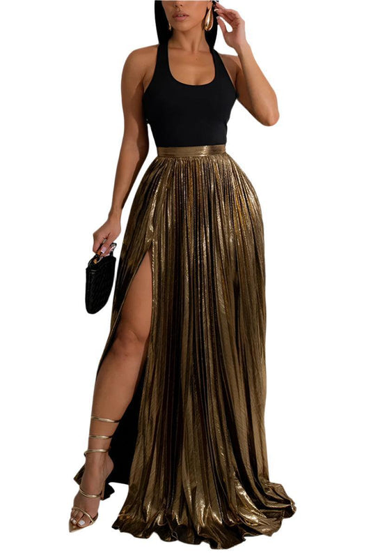 Elegant Pleated Maxi Skirt for Effortless Style - Rebooters