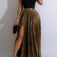 Elegant Pleated Maxi Skirt for Effortless Style - Rebooters