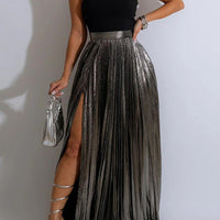 Elegant Pleated Maxi Skirt for Effortless Style - Rebooters