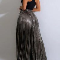 Elegant Pleated Maxi Skirt for Effortless Style - Rebooters