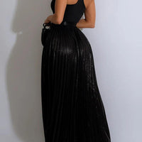 Elegant Pleated Maxi Skirt for Effortless Style - Rebooters