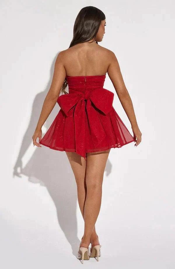 Women's Glittering Mini Sequin Dress for Holiday Parties - Rebooters -Women's Dresses