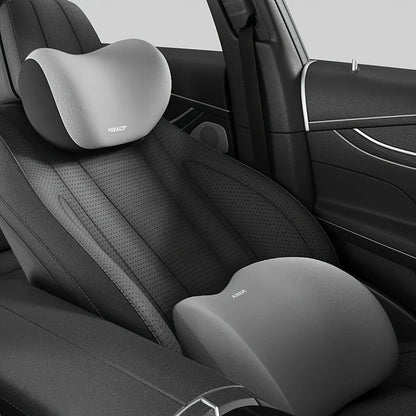 Ergonomic Memory Foam Car Neck & Lumbar Pillow - Ultimate Comfort & Support for Travel - Rebooters