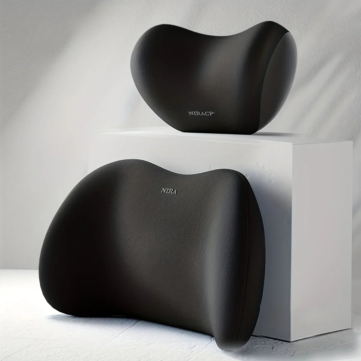 Ergonomic Memory Foam Car Neck & Lumbar Pillow - Ultimate Comfort & Support for Travel - Rebooters