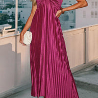 Elegant Catalina Pleated Halter Midi Dress for Stunning Looks Rebooters Maxi Women's Dresses
