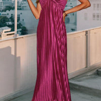 Elegant Catalina Pleated Halter Midi Dress for Stunning Looks Rebooters Maxi Women's Dresses