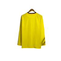 FC Barcelona Away Jersey Long Sleeve Retro Yellow 2008 2009 Rebooters Mens Football Shirts