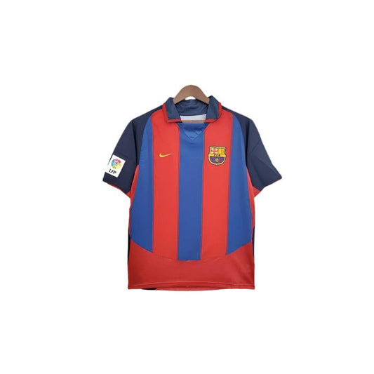 FC Barcelona Home Kit Premium Quality Football Jersey 2003 2004 Rebooters Mens Football Shirts