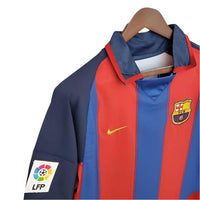 FC Barcelona Home Kit Premium Quality Football Jersey 2003 2004 Rebooters Mens Football Shirts