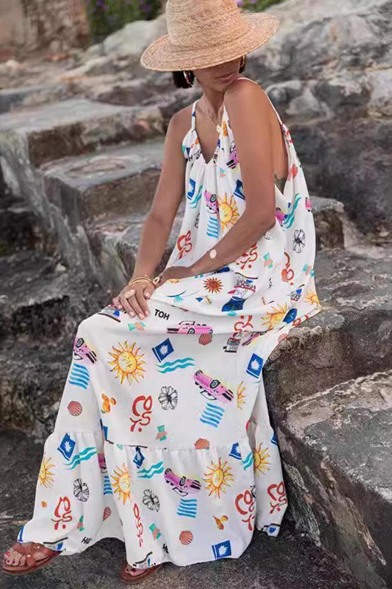 Amy Boho Sun Print Maxi Dress for Effortless Summer Style Rebooters Maxi Women's Dresses