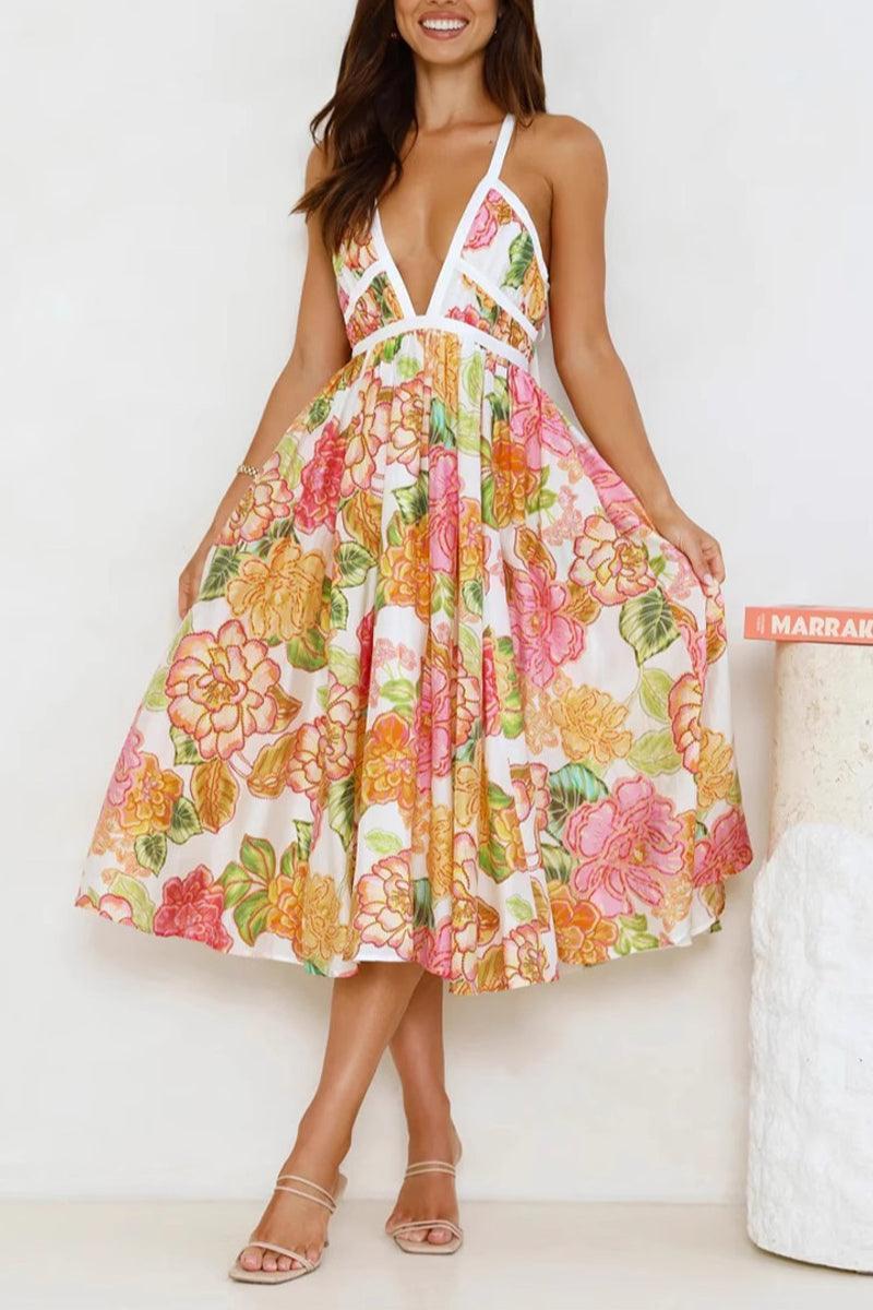 Maeve Flora Bloom Midi Dress for Effortless Style - Rebooters -Women's Dresses
