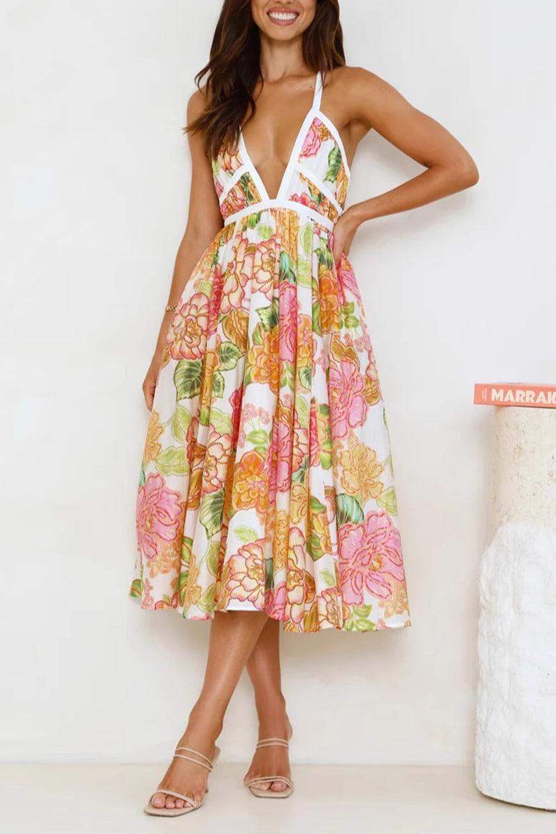 Maeve Flora Bloom Midi Dress for Effortless Style - Rebooters -Women's Dresses
