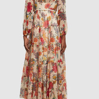 Amberlyn Floral Tiered Chiffon Maxi Dress for Every Occasion Rebooters Maxi Women's Dresses