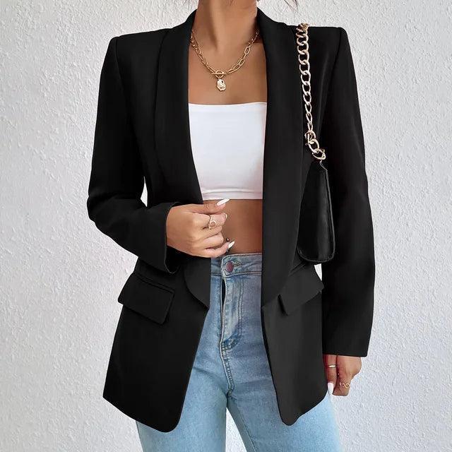 Chic Tailored Blazer for Women - Elegant Fit and Style - Womens Jackets Rebooters