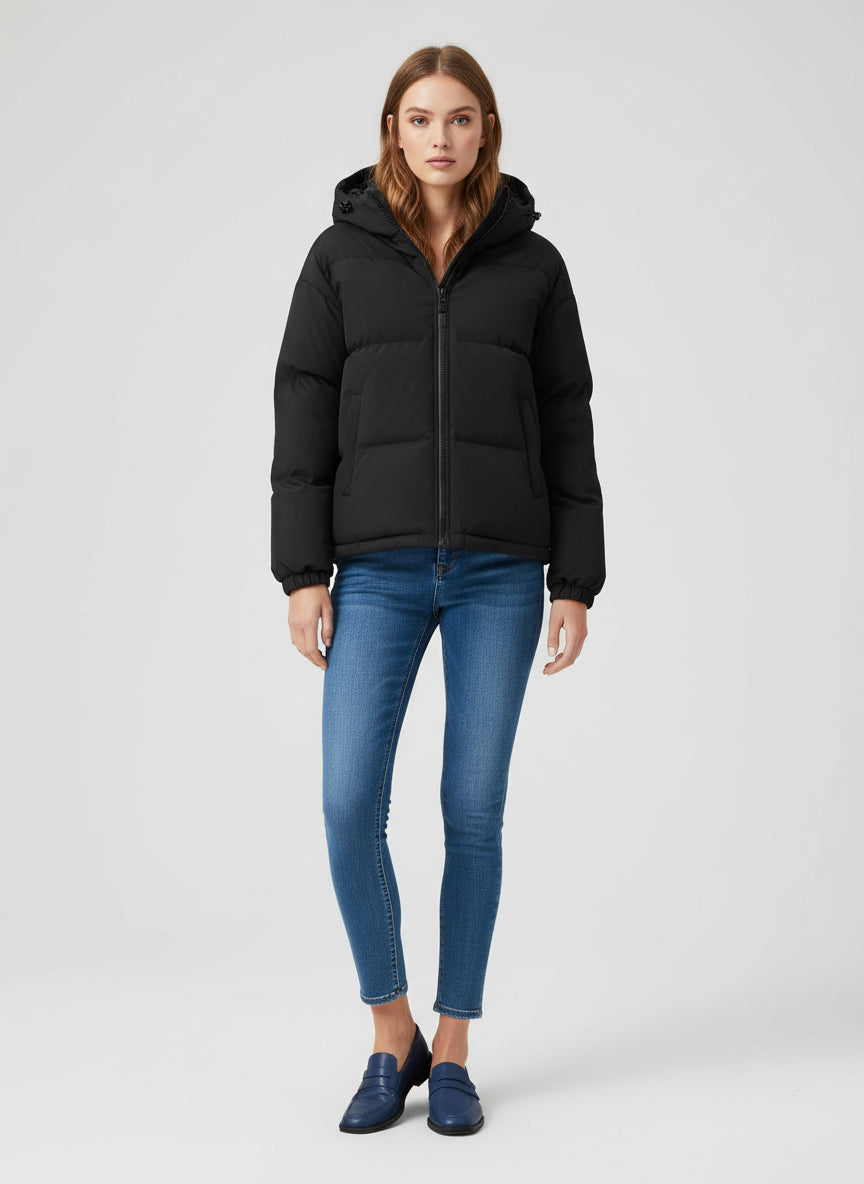 Flavia Timeless Women's Cozy Hooded Jacket for Winter Warmth - Rebooters