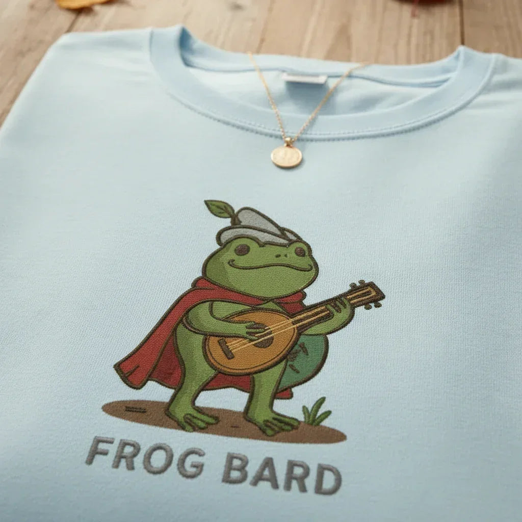 Frog Bard Embroidered T-Shirt | Rebooters