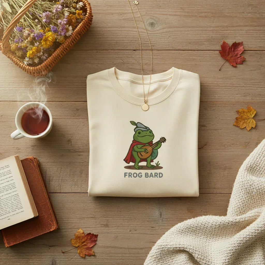 Frog Bard Embroidered T-Shirt | Rebooters