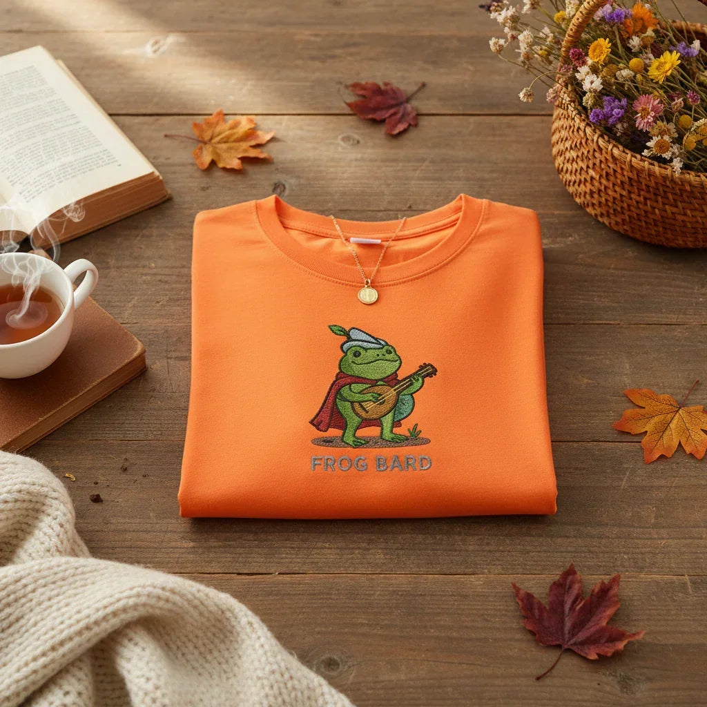 Frog Bard Embroidered T-Shirt | Rebooters