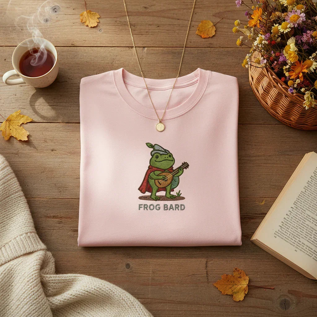 Frog Bard Embroidered T-Shirt | Rebooters