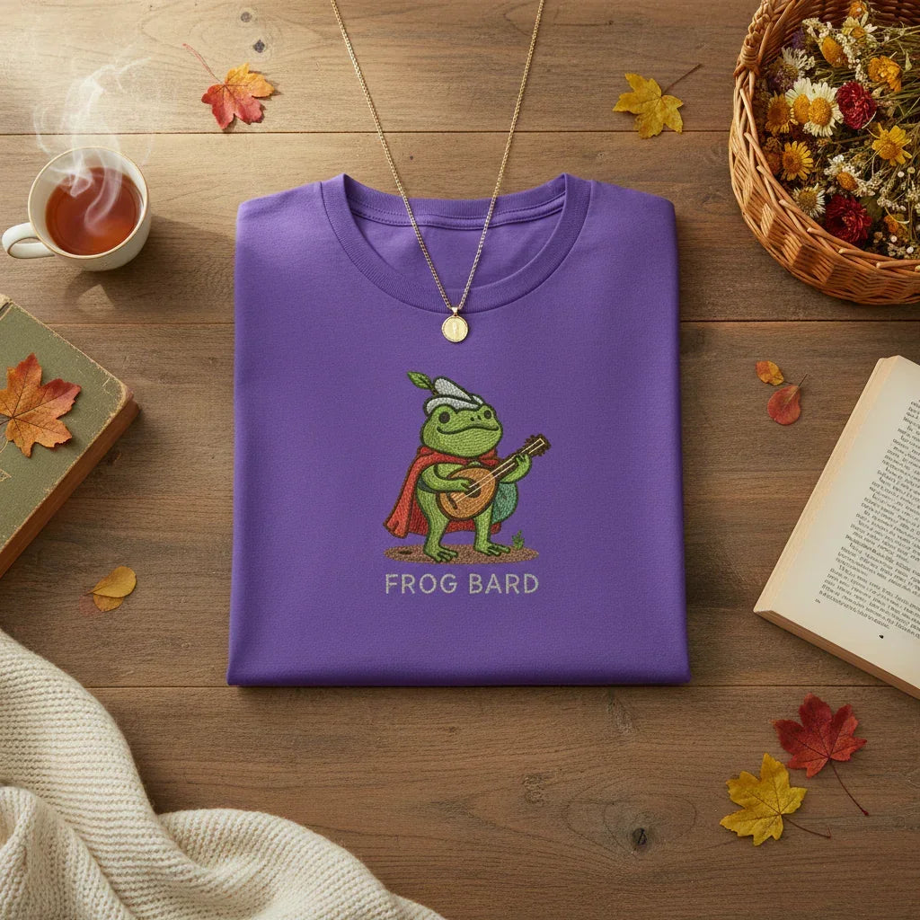 Frog Bard Embroidered T-Shirt | Rebooters