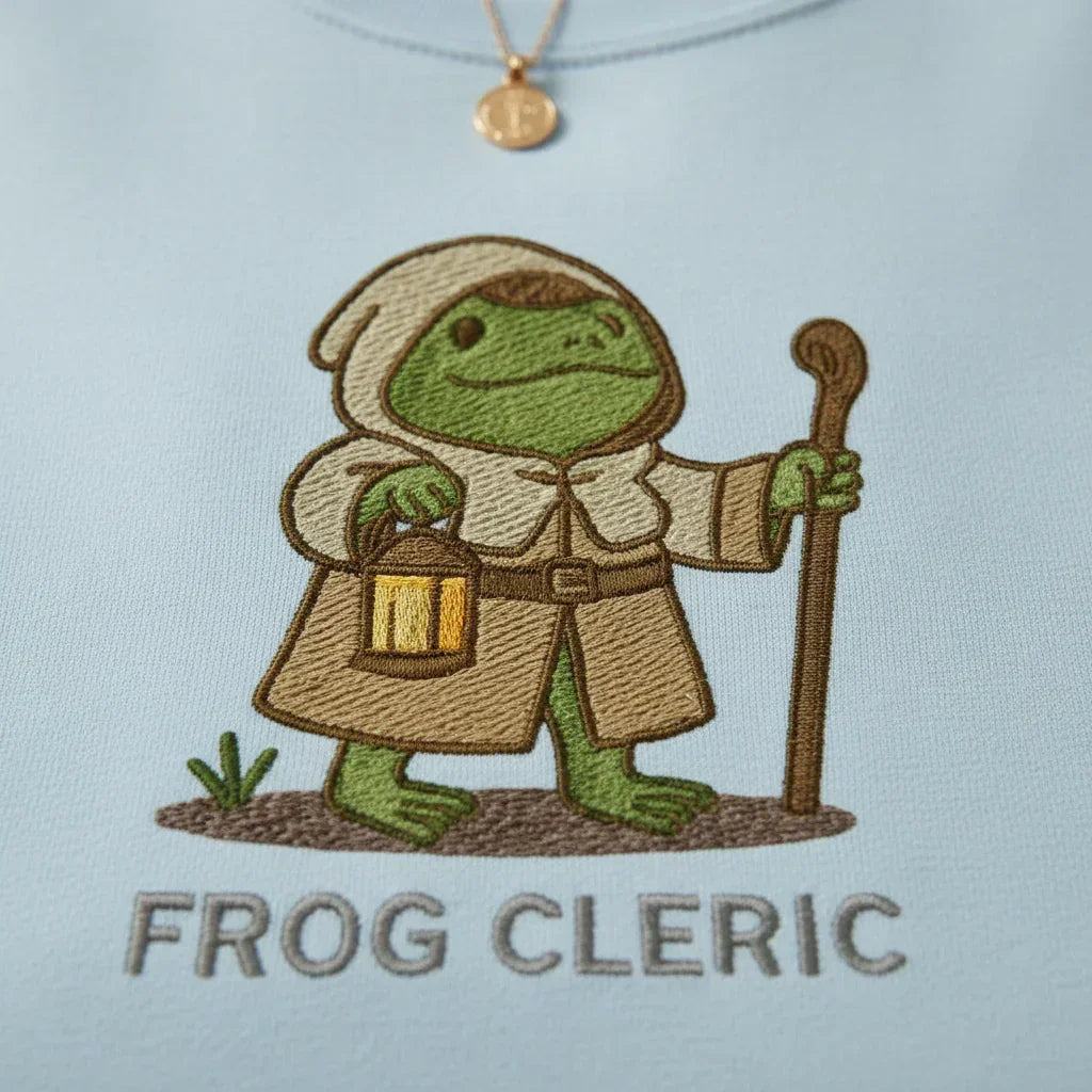 Frog Bard Embroidered T-Shirt | Rebooters