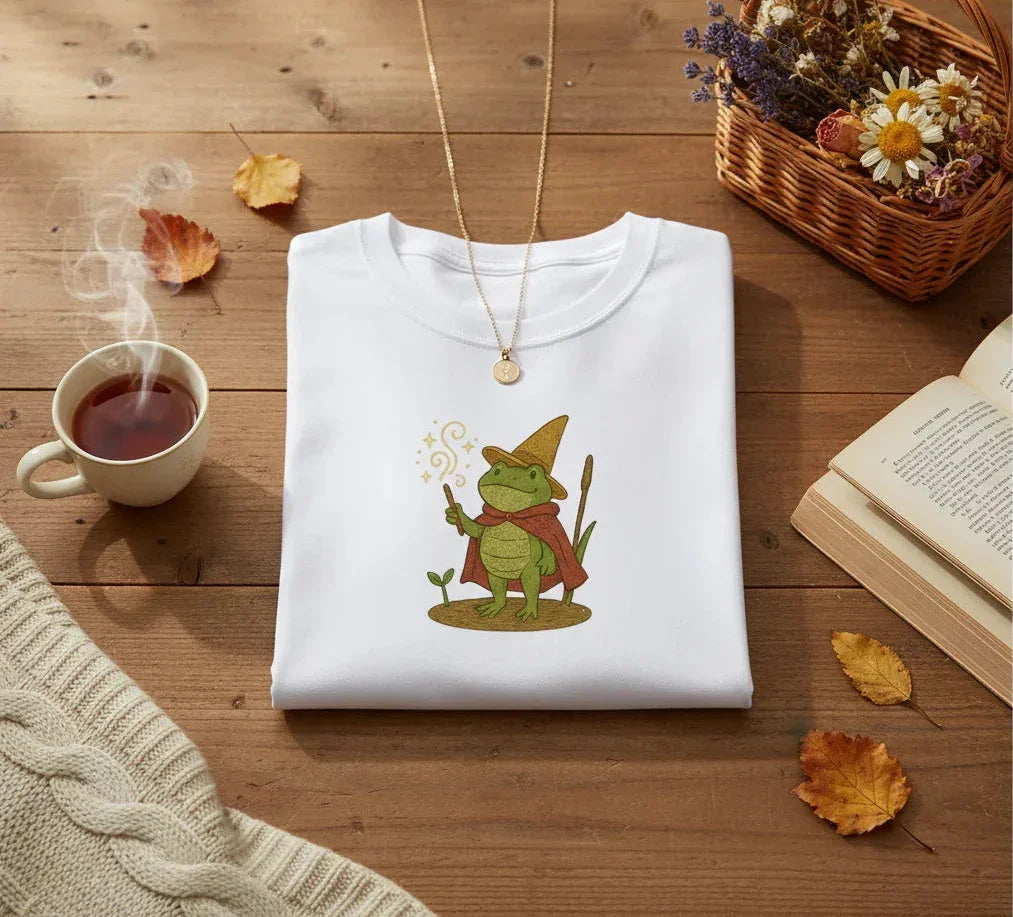 Frog Mage Embroidered T-Shirt | Rebooters
