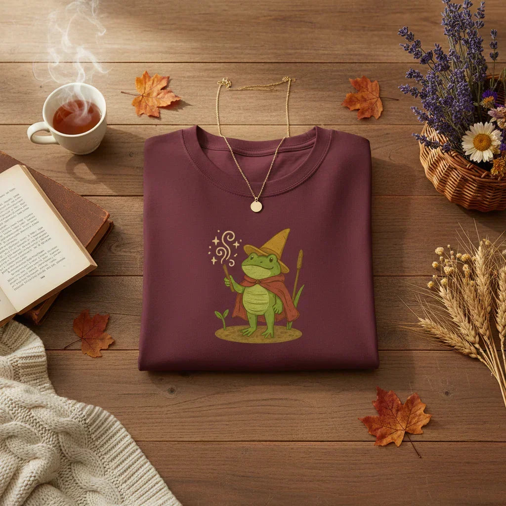 Frog Mage Embroidered T-Shirt | Rebooters