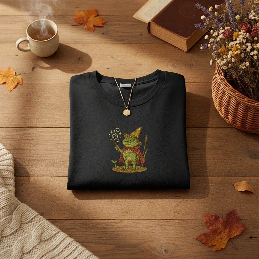 Frog Mage Embroidered T-Shirt | Rebooters