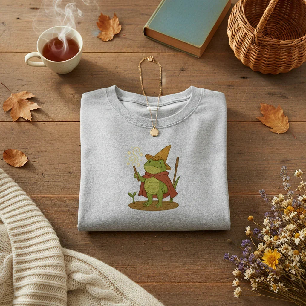 Frog Mage Embroidered T-Shirt | Rebooters