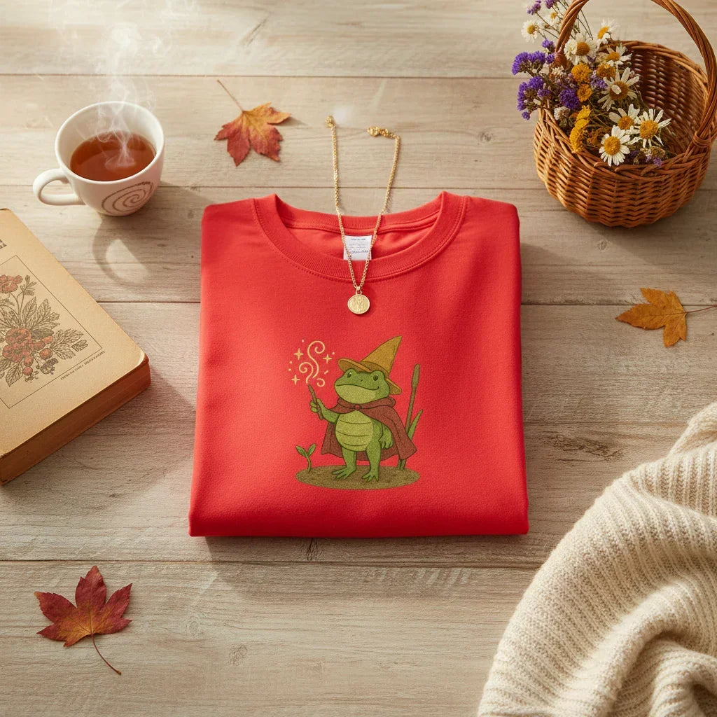 Frog Mage Embroidered T-Shirt | Rebooters