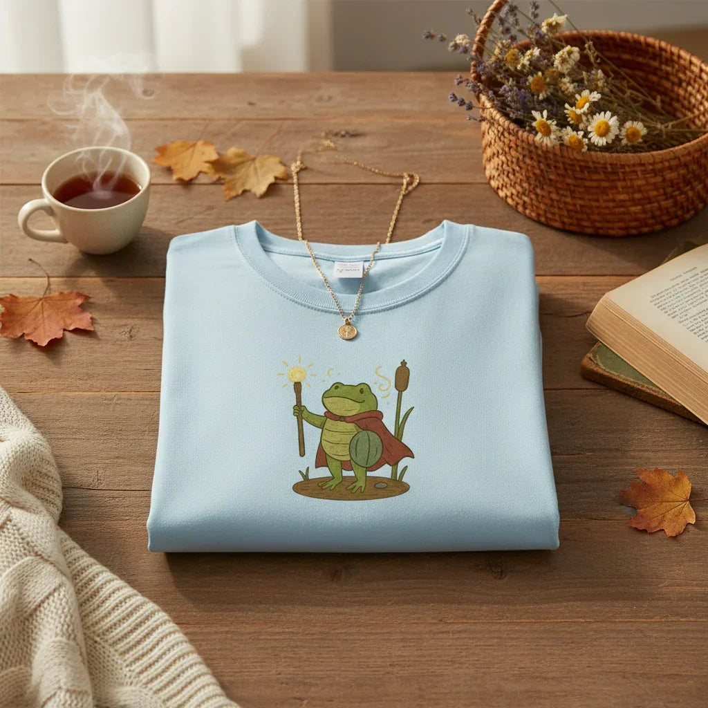 Frog Wizard Embroidered T-Shirt | Rebooters