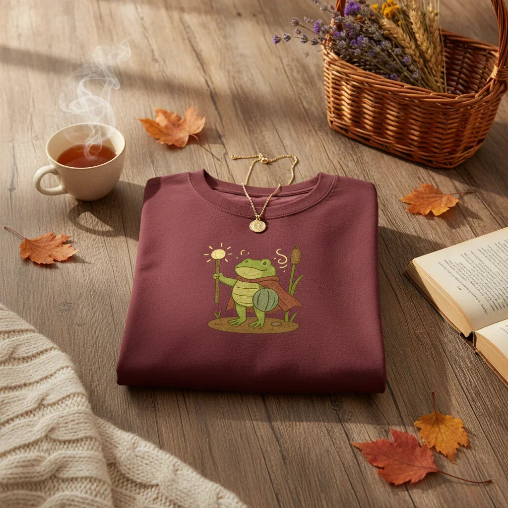 Frog Wizard Embroidered T-Shirt | Rebooters