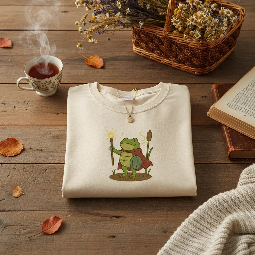 Frog Wizard Embroidered T-Shirt | Rebooters