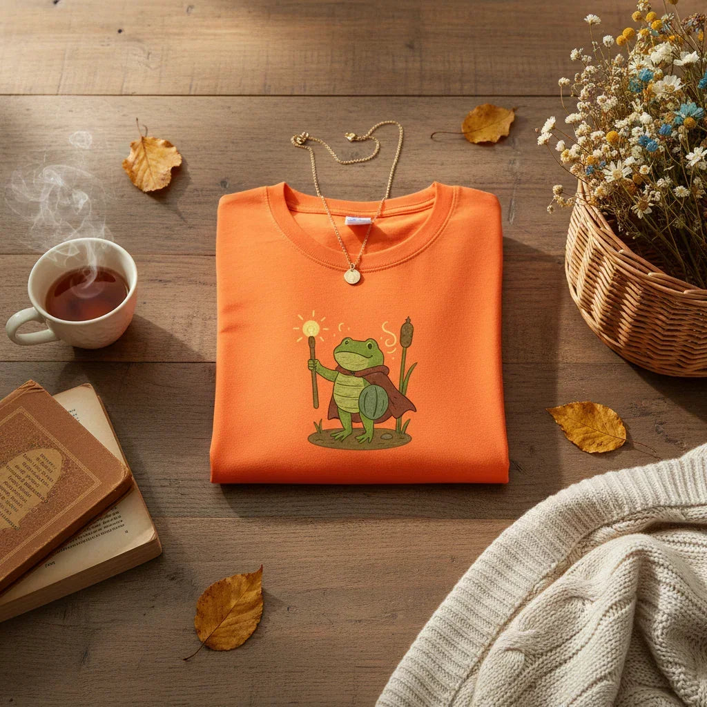 Frog Wizard Embroidered T-Shirt | Rebooters