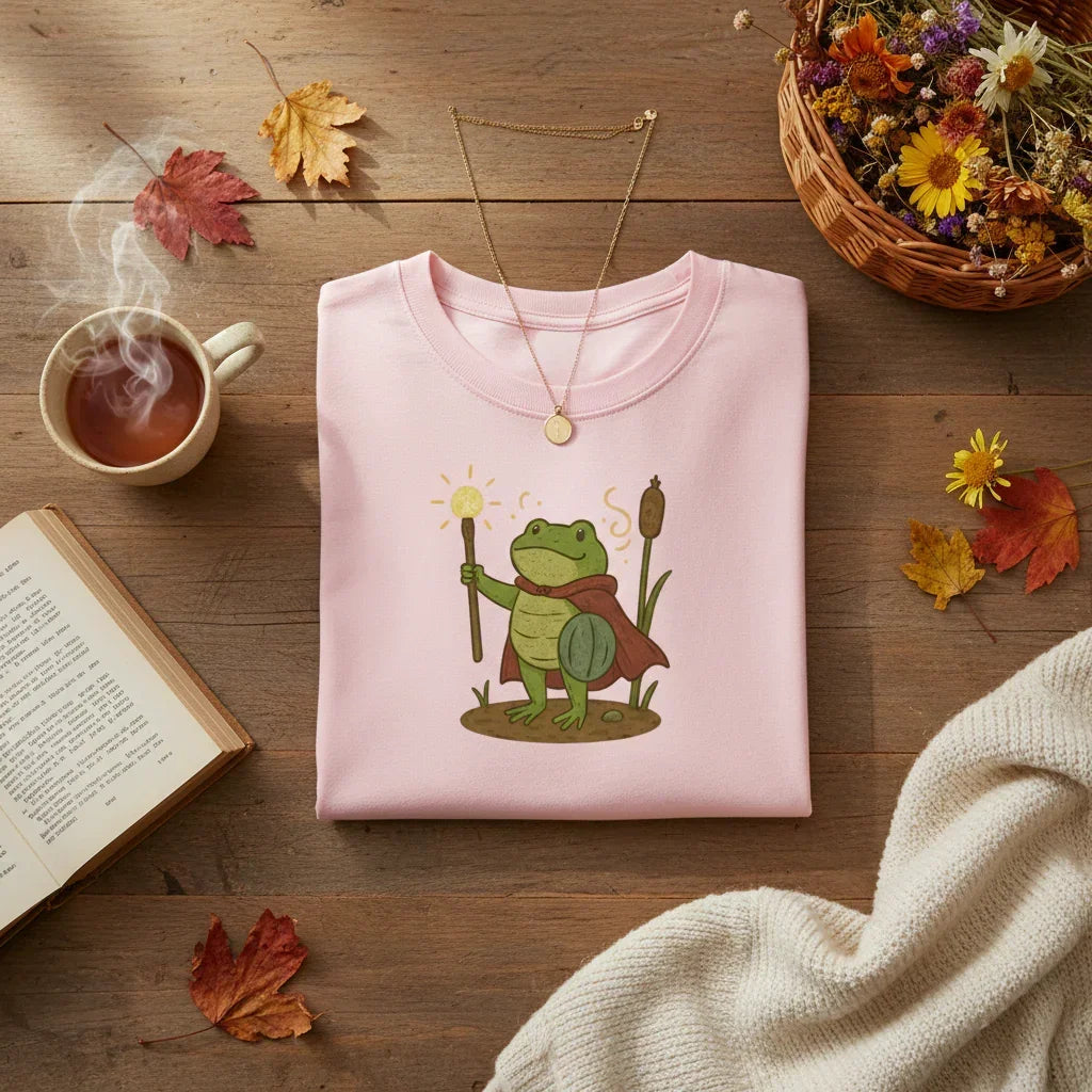 Frog Wizard Embroidered T-Shirt | Rebooters
