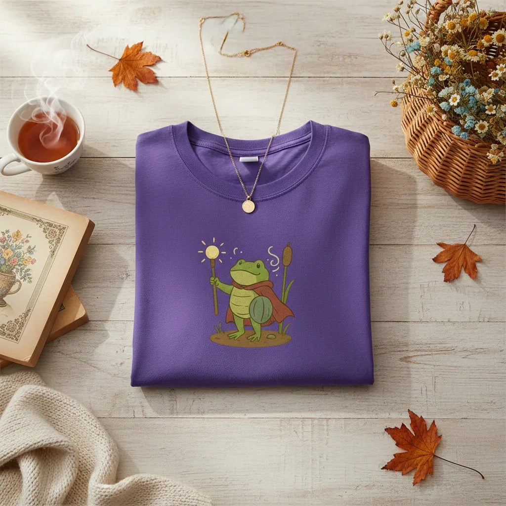 Frog Wizard Embroidered T-Shirt | Rebooters