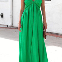 Florence Ruched Maxi Dress with Graceful Cowl Neck and Flowing Skirt for Elegant Occasions Rebooters Maxi Women's Dresses