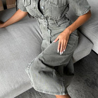 Eden Vintage-Inspired Collared Midi Dress with Elegant Details Rebooters Maxi Women's Dresses