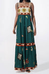 Brooke Sunshine Print Tiered Maxi Dress for Effortless Style - Rebooters -Women's Dresses