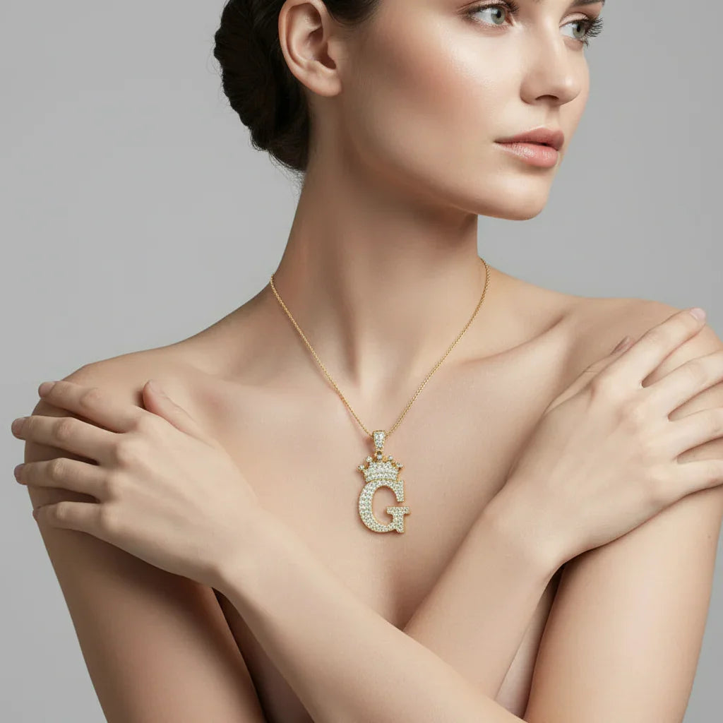 Letter Necklace A–Z, Gold Initial Necklace | Rebooters