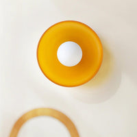 Green Glass Round LED Ceiling Light for Home Decor - Rebooters