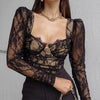 Women's Mesh Lace Long Sleeve Top for Elegant Outfits - Rebooters