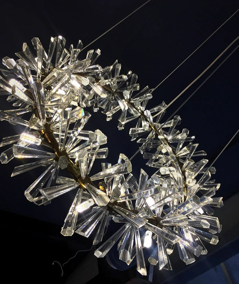 Multi-Layered Luxury Transparent Crystal Chandelier Light | Rebooters - Rebooters